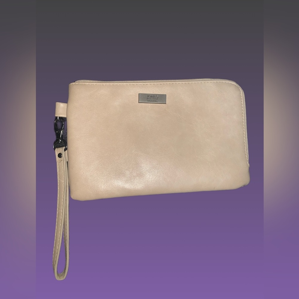 Tan/Beige Jones New York Signature Wristlet